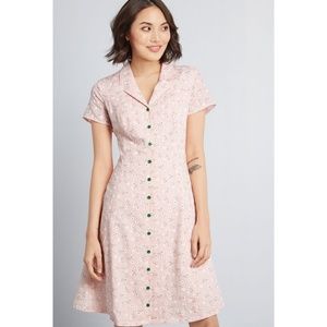 Modcloth Daytime Dynamo Shirt Dress size 14, pink